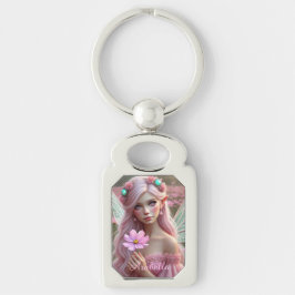 コスモスの美しい10月の妖精 キーホルダー