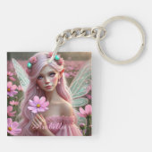 コスモスの美しい10月の妖精 キーホルダー (裏面)