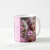 コスモスの美しい10月の妖精 コーヒーマグカップ (正面右)