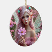 コスモスの美しい10月の妖精 セラミックオーナメント (右)