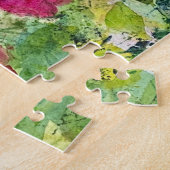 コスモスの花々が咲く自然の夏の庭 ジグソーパズル (側面)