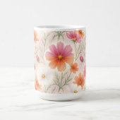コスモスの花が咲くパステルハーモニー コーヒーマグカップ (中央)