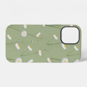 コスモスの花のシームレスな花柄背景 iPhoneケース (裏面横)