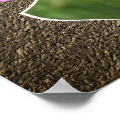 コスモスの花の上でフレーム外に ポスター (角)