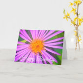 コスモスの花の誕生日おめでとう カード (黄色い花)