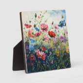 コスモスの花を間近に フォトプラーク (正面)