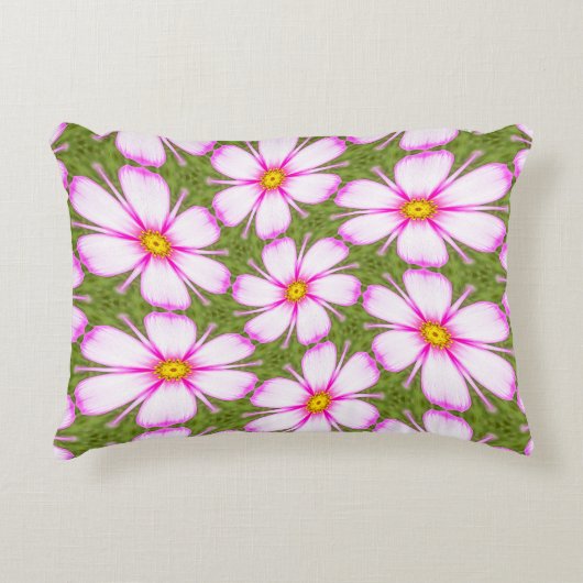 コスモスの花パターン アクセントクッション (正面)