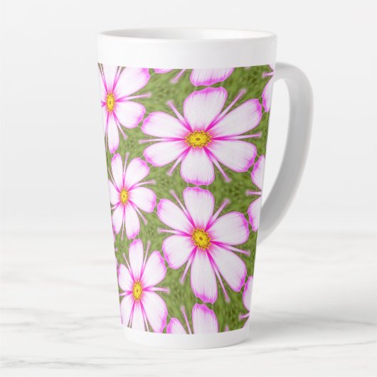 コスモスの花パターン カフェラテマグ (右アングル)