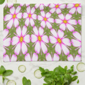 コスモスの花パターン キッチンタオル (折り畳み)