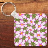 コスモスの花パターン キーホルダー (正面)