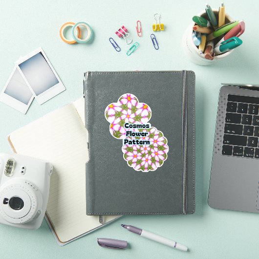 コスモスの花パターン シール (iPadカバー)
