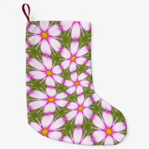 コスモスの花パターン スモールクリスマスストッキング