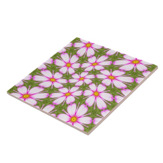コスモスの花パターン タイル (側面)