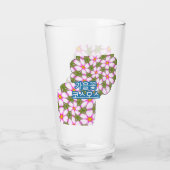 コスモスの花パターン タンブラーグラス (裏面)