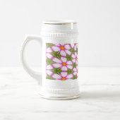 コスモスの花パターン ビールジョッキ (左)