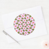 コスモスの花パターン ラウンドシール (封筒)