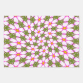 コスモスの花パターン ラッピングペーパーシート (正面3)