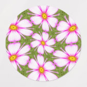 コスモスの花パターン ラベル (デザイン1)