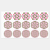 コスモスの花パターン ラベル (シート)