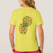 コスモスの花パターン Tシャツ (裏面)