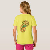 コスモスの花パターン Tシャツ (裏面フル)