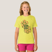 コスモスの花パターン Tシャツ (正面フル)