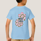 コスモスの花パターン Tシャツ (裏面)