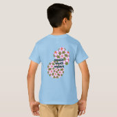 コスモスの花パターン Tシャツ (裏面フル)