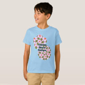 コスモスの花パターン Tシャツ (正面フル)