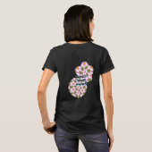コスモスの花パターン Tシャツ (裏面フル)