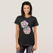 コスモスの花パターン Tシャツ (正面フル)