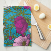 コスモスは青で混ぜ合う キッチンタオル (四つ折り)