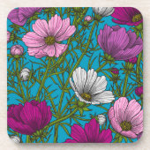 コスモスは青で混ぜ合う コースター (正面)