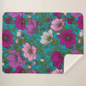 コスモスは青で混ぜ合う シェルパブランケット (正面(横))