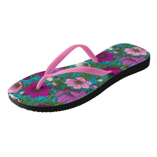 コスモスは青で混ぜ合う ビーチサンダル (アングル)