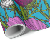 コスモスは青で混ぜ合う ラッピングペーパー (ロールコーナー)