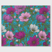 コスモスは青で混ぜ合う ラッピングペーパー (フラット)