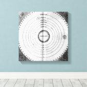 コスモスイラストレーション キャンバスプリント (インサイチュ (ウッドフロア))