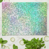 コスモスカラフルタイルモザイク キッチンタオル (折り畳み)