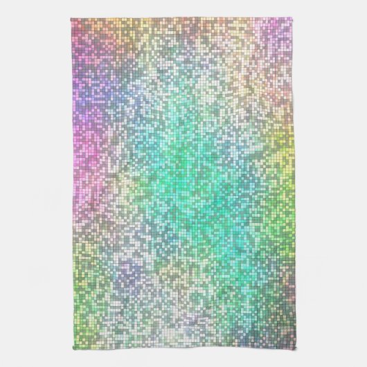 コスモスカラフルタイルモザイク キッチンタオル (縦)