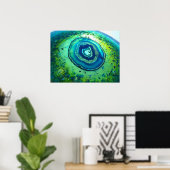 コスモスカラフルプリント#1 ポスター (ホームオフィス)