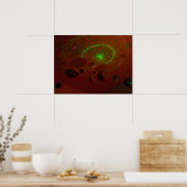 コスモスカラフルプリント#3 ポスター (キッチン)