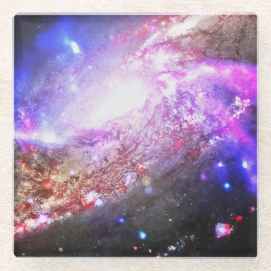 コスモスカラフル ガラスコースター (正面)