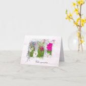 コスモスガーデン悔やみや弔慰サンキュー カード (黄色い花)