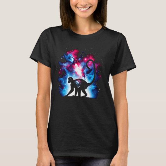 コスモスクールコロッバモンキー銀河系グラフィック宇宙Ar Tシャツ (正面)