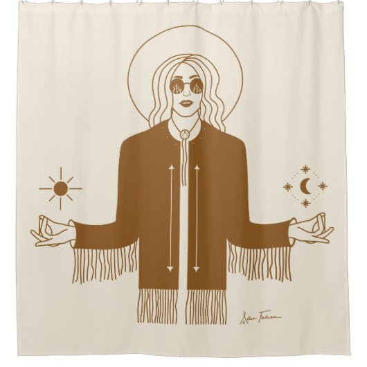 コスモスシャワーカーテンのクイーン シャワーカーテン (正面)