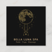 〜コスモスシャーマン月金ゴールド月 スクエア名刺 (正面)