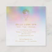 *~*コスモススターズレインボールナー金ゴールドムーンパステル スクエア名刺 (裏面)