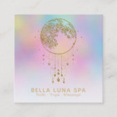 *~*コスモススターズレインボールナー金ゴールドムーンパステル スクエア名刺 (正面)