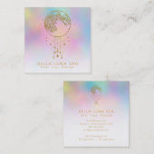 *~*コスモススターズレインボールナー金ゴールドムーンパステル スクエア名刺 (正面/裏面)